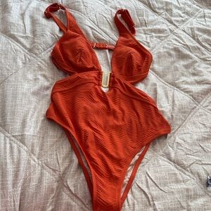 Cupshe Vibrant Orange One Piece Swimsuit